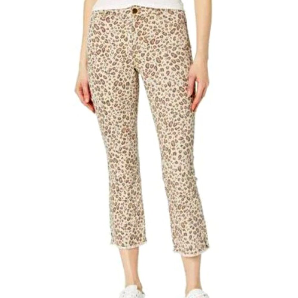 Sanctuary Connector Kick Crop Leopard Cheetah Jean Size 31